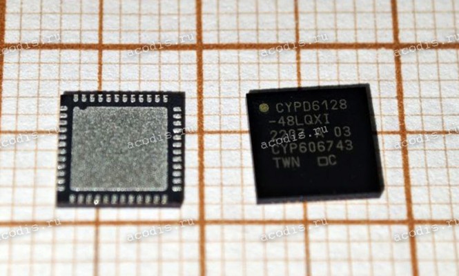 Микросхема Infineon CYPD6128-48LQXI, CYPD6128-48LQXIT, CYPD6128-48LQXI/T, EZ-PD™ CCG6SF VQFN-48 Контроллер USB-C и PD Микросхема Infineon CYPD6128-48LQXI, CYPD6128-48LQXIT, CYPD6128-48LQXI/T, EZ-PD™ CCG6SF VQFN-48 Контроллер USB-C и PD