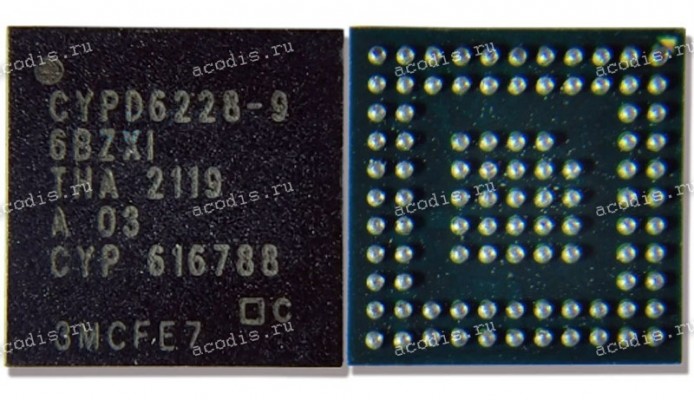 Микросхема Infineon CYPD6227-96BZXI, CYPD6227-96BZXIT, CYPD6227-96BZXI/T, EZ-PD™ CCG6DF BGA-96 Контроллер USB-C и PD