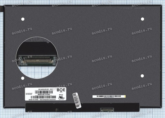 NE140WUM-N61 (72% +, узкая, *) 1920x1200 LED 30 пин slim new NE140WUM-N61 (72% +, узкая, *) 1920x1200 LED 30 пин slim new