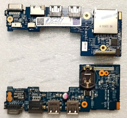 USB & VGA & RJ-45 & Cardreader board Clevo W210CUQ, DNS W210, W210CUQR, IRU M1110, M1115, M111Q, Gigabyte Q2006 (6-71-W2101-D04-1#, 2ZR11-01417-C40S, 6-71-M111-D03)