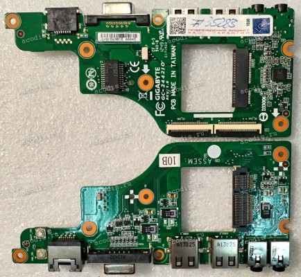 USB & Audio & VGA & RJ-45 & WiFi connector board GigaByte R2442N, U24, U2442 (5C2442IO0R-00-10B) GigaByte GC-2442IO REV: 1.0 Chips ALC269, GST5009.LF