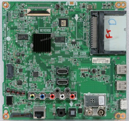Mainboard LG 55LH60*, 55LH604V (EBU63612505, 682L00W7-0001, LD66H EAX66769505(1.2), EBL61741401 TDJA-G301D, 6D2L0072-0001, LD66H EAX66769505(1.0), 74V07150-004)