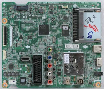 Mainboard LG 32LB5**V, 32LB561V, 32LB565V (EBU62356106, 522L005X-0004, LC43B / LD43B / LB43T EAX65388006(1.0), EBL661400501 TDJM-G101D 1409C15112, 4D2L00JQ-0005) Mainboard LG 32LB5**V, 32LB561V, 32LB565V (EBU62356106, 522L005X-0004, LC43B / LD43B / LB43T EAX65388006(1.0), EBL661400501 TDJM-G101D 1409C15112, 4D2L00JQ-0005)