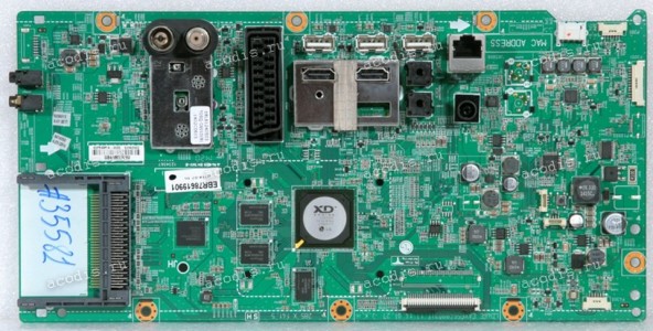 Mainboard LG 27MT55S (EBR78619901, EBU62442601, EBU62442602, LD46E EAX65648903(1.1), EBT62983401, GTM4930-02042, 49PRAM0T-0006, GB49U040BZ, EBL61240503-TDSQ-G601D(B), GB49U040H5, 49PRAM14-000E, GB45M104NU) Chip LG XD ENGINE LGE2122-BTAH Mainboard LG 27MT55S (EBR78619901, EBU62442601, EBU62442602, LD46E EAX65648903(1.1), EBT62983401, GTM4930-02042, 49PRAM0T-0006, GB49U040BZ, EBL61240503-TDSQ-G601D(B), GB49U040H5, 49PRAM14-000E, GB45M104NU) Chip LG XD ENGINE LGE2122-BTAH