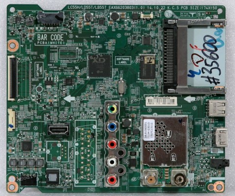 Mainboard LG 32LF560U (EBU63206340, EBU63186610, LC55H/LD55T/LB55T EAX66203803(1.0), EBL61560001 TDJM-G301D, 502L0069-0004)
