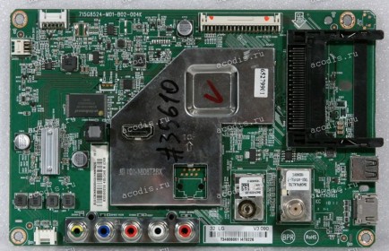 Mainboard LG 32LK500, 32LK500BPLA, 43LK5000PLA (715G8524-M01-B02-004K, (X)XICB0NB00304SX/HNMRA2S, 394GNPALALL70G TDQS-A751F(L), 394GPASEBIL02G TDSY-G430D)