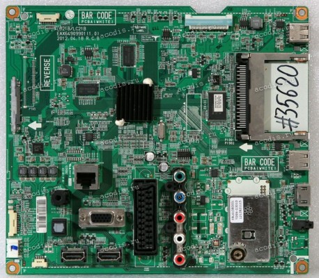 Mainboard LG 42LM615T (EBR75226869, EBR75084305, LD21B/LC21B EAX64317404(1.0) G4_L_TU123, LD21B/LC21B EAX64909901(1.0), EBL61080001 TDSN-G301D, SAA35916768, SAA35943321, SAA35916765, SAA35948824, SAA35916762, SAA35948821) Chips Samsung K4B1G1646G-BCK0 *2,
