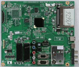 Mainboard LG 42PT250-ZA (EBR72942917, GP2R EAX63426602(0), EBL60721201 TDTJ-S001D, EAN35669102, SAA35869408, SAA35200519, SAA3869408) Chips Nanya NT5CB64M16DP-CF *2
