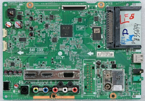 Mainboard LG 24MT58VF (EBU63641402, LD60A, MT58/48 EAX66873503(1.2), EBL61741401 TDJA-G301D, 682M003W-0002) Chips LG XD ENGINE LGE6351, Toshiba TC58NVG0S….