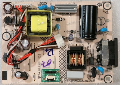 Плата БП Asus LMT VA229NR POWER BOARD TPV PLPCIB571GFU0 (Asus p/n: 04020-02500600, 715G6503-P03-014-003S) Chips OZ9998MGN