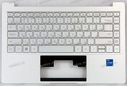 Keyboard Machenike MachCreator 14 Intel Gen 11 MC-14i511320HF60HSM00RU, MC-14i711390HF60HSM00RU, IP3 + topcase серебристая в серебристом топкейсе c подсветкой и БЕЗ тачпада (DOK-6502D, NB-17 6502D, XN1-Y-G141, AMR11965-PCT1336U-6-FT9369-S-210416, ZENIA/CN