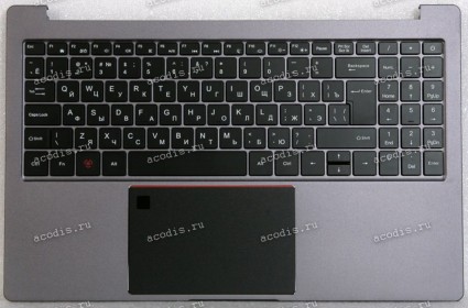 Keyboard Гравитон Н15И-Т, Machenike 15, ThundeRobot 15 + topcase чёрная в тёмно-серебристом топкейсе с тачпадом и колонками, с подсветкой (AMR12883-PCT1366U-6-FT9369-S-10-220211-VER02., MSC000082846R00209YD01, 61.1562CK915A02, PRIDE+K4576, MB3331007 2) ру
