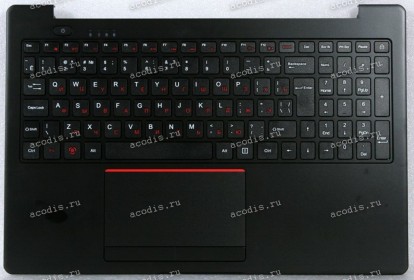 Keyboard Гравитон Н15И-К2, Н15И-ТП, Machenike 15, ThundeRobot 15 + topcase чёрная в чёрном топкейсе с тачпадом, колонками, БЕЗ подсветки (AMR12869-G4-X6) русифицированная original возможно так-же ICL RAYbook Si1514, Si1512, Rikor R-N-H-CPU-D-M-PSU-C, Shan