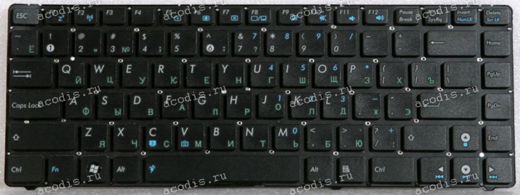 Keyboard Asus X42, X44H чёрная русифицированная (MP-10H73SU-528, 04GNV62KRU01, 0KN0-ED2R012)
