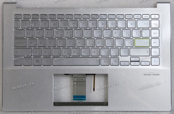 Keyboard Asus X421IA-8R серебристый русифицированный (90NB0QR1-R30RU0, 39XKSTAJNF0)+Topcase