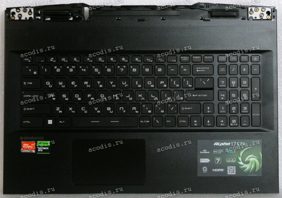 Keyboard MSI Alpha 17 C7V, C7VG-026XBY (9S7-17KK11-026), C7VG-041CN, MS-17KK, Eindhoven 5706 5692 ER Son чёрная с чёрном топе с подсветкой (3077K7C211Y31, E2P-7K10711-Y31, E2P-7K20211-Y31, V195122AK2 UI, S1N.3EUS2ZZ.SA00, S1N3EUS2ZZSA0) +Topcase