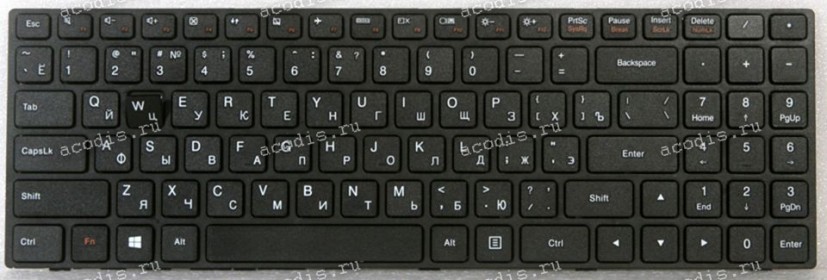 Keyboard Lenovo IdeaPad 100-15IBY черная русифицированная (5N20J30715, PK131ER2A00, B5010)