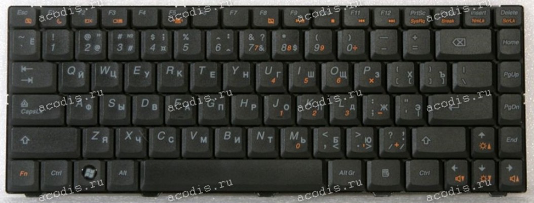 Keyboard Lenovo G570 G575 V570 Z570 Z560 чёрная русифицированная (25200969, V-117020KS1-RU)