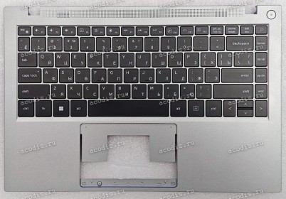 Keyboard Digma Pro Fortis DN14P5-ADXW01 + topcase (DY294C US NP141C 819R, SP41229) (Black/Silver/Matte/RUO/LED)