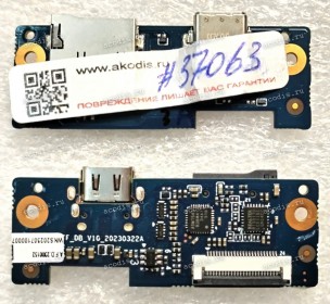 USB Type-C & MicroSD board Гравитон Н14И-ТП, Machenike 14, ThundeRobot 14, XN23-140P (A.F.D.2300162, WKS202307100007, 140P_TYPEC_TF_DB_V10_20230322A) Chips ASM1543 B2BW41, REALTEK RTS5170