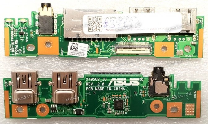 USB & Audio board Asus X705UA (p/n: 90NB0EV0-R10010, 69N12DD10C02-01, 60NB0EW0-I01020) X705UV_IO REV. 2. 0