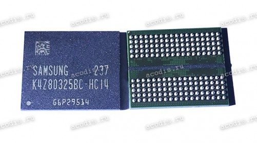 Микросхема Samsung K4Z80325BC-HC14 GDDR6 1GB (Asus p/n: 03014-00010600) GDDR6 256*32 14 1.35V FBGA180