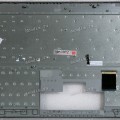 Keyboard Digma Pro Fortis M DN17P3-8CXN01, DN17P3-ADXW01 + topcase (NS17IC-819R X317F US, SP28867) (Black/Silver/Matte/RUO/LED) черная матовая русифицированная с серебристым топкейсом с подсветкой