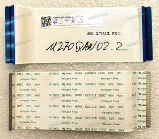 FFC шлейф 80 pin прямой, шаг 0.5 mm, длина 110 mm Asus PG27UQ M270QAN 02.2 (p/n: 69.27M13.F02)