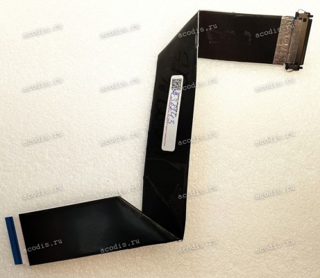 LCD LVDS FFC шлейф мониторный 30 pin обратный, шаг 1.0 mm, длина 330 mm с замком с одной стороны, black