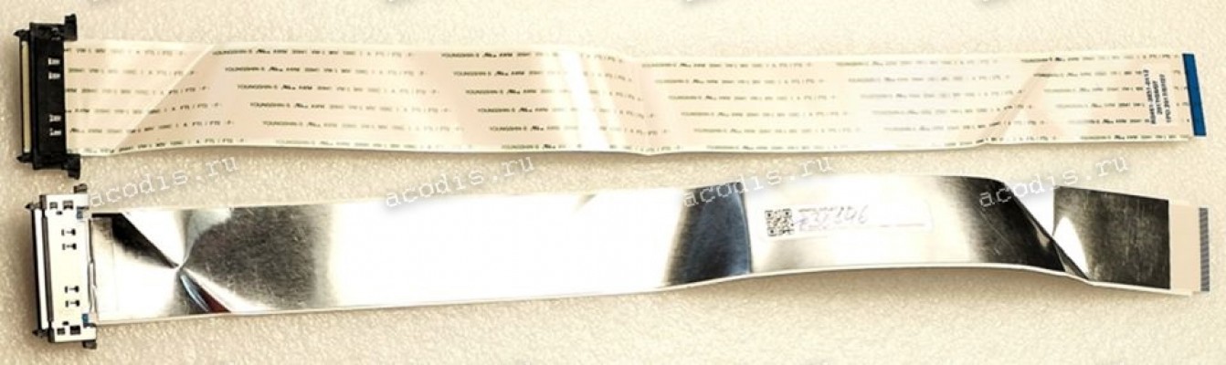 LCD LVDS FFC шлейф мониторный 51 pin обратный, шаг 0.5 mm, длина 345 mm с замком с одной стороны (p/n: R0461-2851-0112)