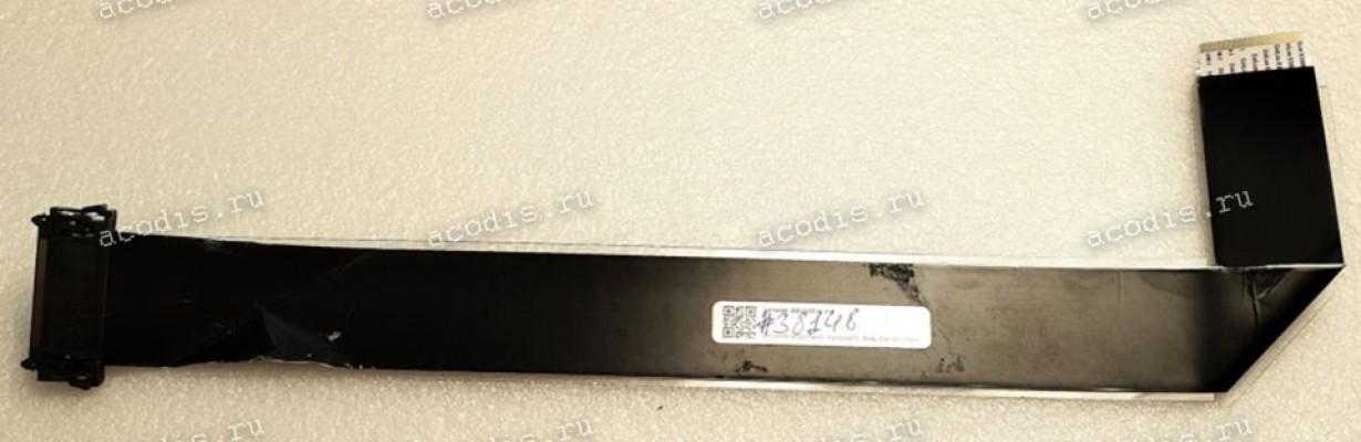 LCD LVDS FFC шлейф мониторный 51 pin прямой, шаг 0,5 mm, длина 360 mm с замком с одной стороны black