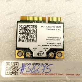 WLAN Half Mini Intel Wireless-N (p/n: 2200BNHMW, 1000M-2200BNH) INTEL MOBILE COMMUNICATIONS for 802.11 b/g/n Wireless Network Adapter