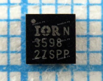 Микросхема I&R IR3598, IR3598MPBF, IR3598MTRPBF, 3598 QFN-16 с разбора Dual MOSFET drivers