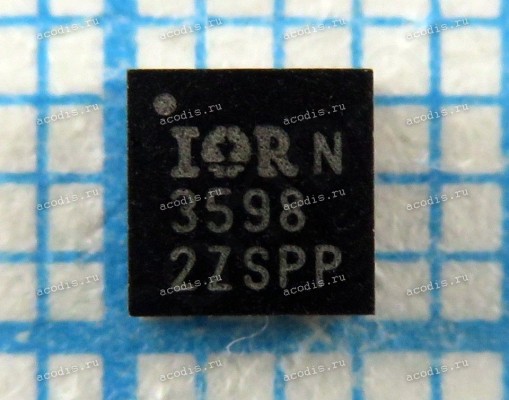 Микросхема I&R IR3598, IR3598MPBF, IR3598MTRPBF, 3598 QFN-16 с разбора Dual MOSFET drivers