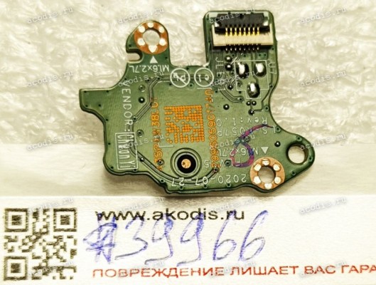 Power button board Lenovo ThinkBook 15 G2 ITL, 15 G4 IAP, ThinkBook 15 G5 IRL 5C50S25153 (p/n: LS-K057P Rev:1.0) Power Button Switch Board