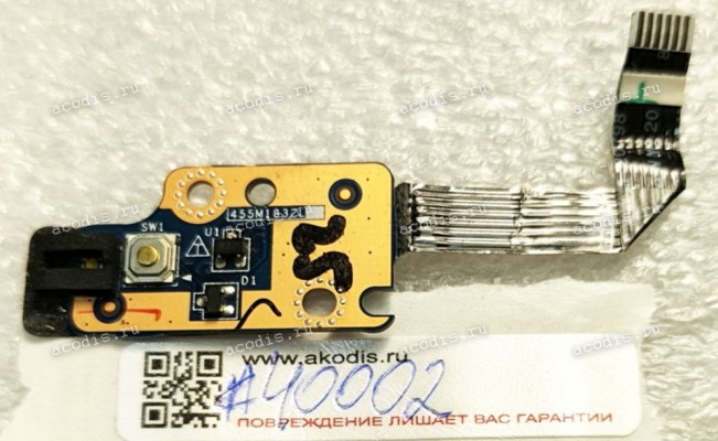 Power Button Board HP ENVY6-1250er, ENVY6-1031 (p/n: LS-8663P, QAU30 455M1832L) & Cable