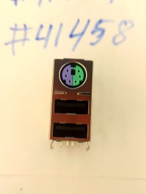Combo connector Asus JACK MINI DIN/USBX2 R/A GR/PU (p/n12G14201114W) FOXCONN UB11121-HSDB-4F