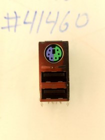 Combo connector AsusJACK MINI DIN/USBX2 R/A GR/PU (p/n12G142011147) LOTES ABA-USB-017-K09