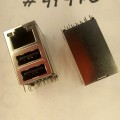 Combo connector Asus MODULAR JACK USB/LAN,W/LED,TRA (p/n12G14263322R) FOXCONN JFM38U1M-21A4-4F