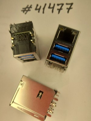 Combo connector Asus COMBO LAN+2USB3.0 32P 30U' TRA (p/n12014-00660100) FOXCONN JFM38U1M-B3VP-4F Combo connector Asus COMBO LAN+2USB3.0 32P 30U' TRA (p/n12014-00660100) FOXCONN JFM38U1M-B3VP-4F