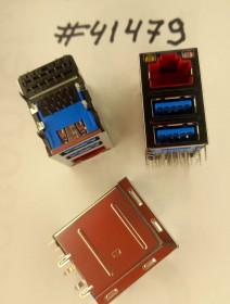 Combo connector Asus COMBO LAN+2USB3.0 32P G/F TRA (p/n12014-00660600) LOTES AUSB0001-K029C10