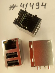 Combo connector Asus JACK USB/LAN G/F LED GIGA TRA (p/n12014-00061700) SPEEDTECH RUA1JB-4VD1-DC0-0R