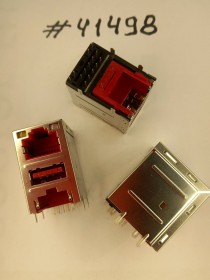 Combo connector Asus COMBO LAN+USB3.1 23P 30U RED (p/n12014-00800100) LOTES AJKM0013-K002C10 (H-R)