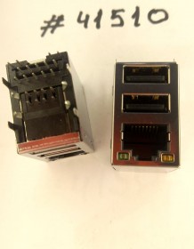 Combo connector Asus JACK USB/LAN,W/LED,10/100,TRA (p/n12G14253322D) SPEEDTECH P12-P63-41K9