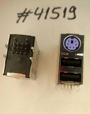 Combo connector Asus JACK MINI DIN/USBX2 14P R/A (p/n12G14201114M) FOXCONN UB11123-HFD9-4F