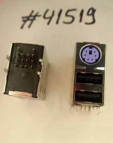 Combo connector Asus JACK MINI DIN/USBX2 14P R/A (p/n12G14201114M) FOXCONN UB11123-HFD9-4F