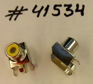 RCA connector Asus RCA JACK 4P DIP,YELLOW (p/n12G14301104S) LINGYANG RX-1003L-31P04A
