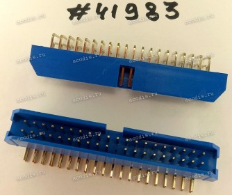 Разъём IDC IDC-40MR 2.54mm 2X20P R/A K20 BLUE (Asus p/n: 12G07110040K) PINREX 511-90-40GU01 <G>