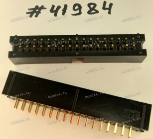Разъём IDC IDC-34MS 2.54mm 2X17P S/T,K5 BK NY66 (Asus p/n: 12G07120034N) PINREX 510-80-34GB03