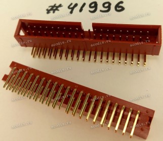 Разъём IDC IDC-40MR 2.54mm 2X20P R/A K20 RED (Asus p/n: 12G07140040R) PINREX 511-90-40GR11